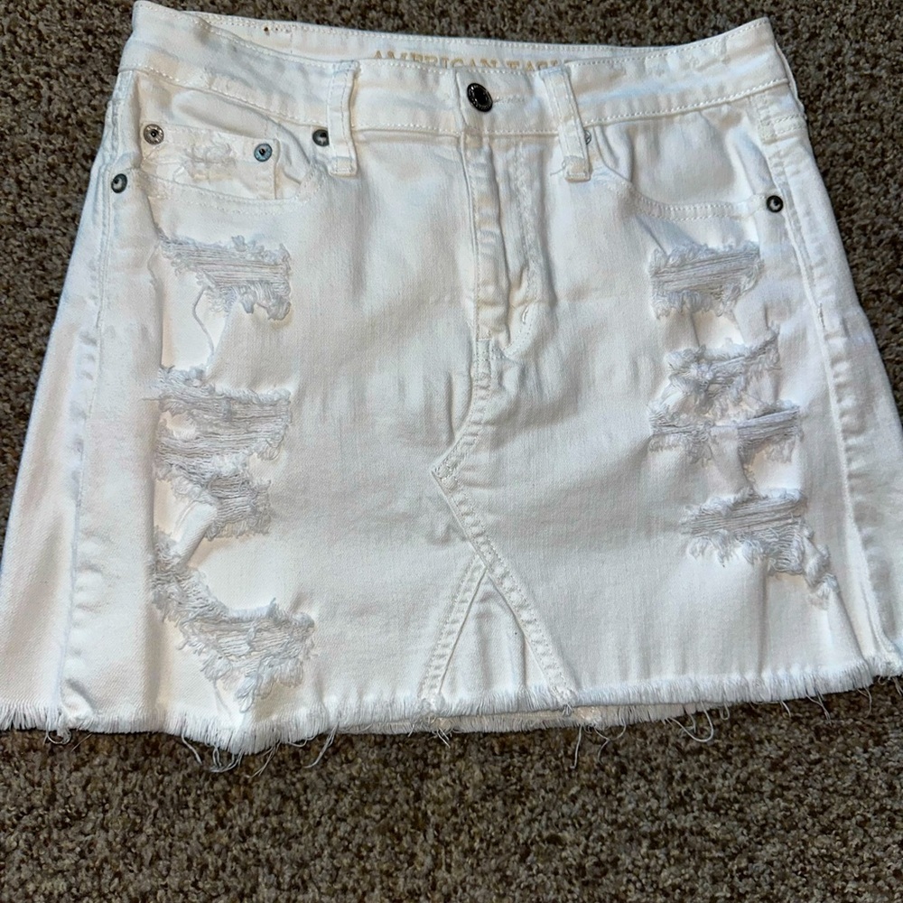 White Denim Jean Skirt